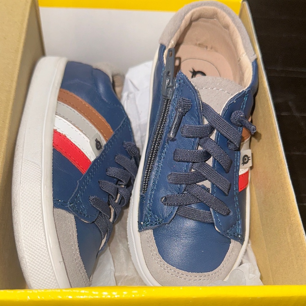 Old Soles Blue and Red Kids Sneakers